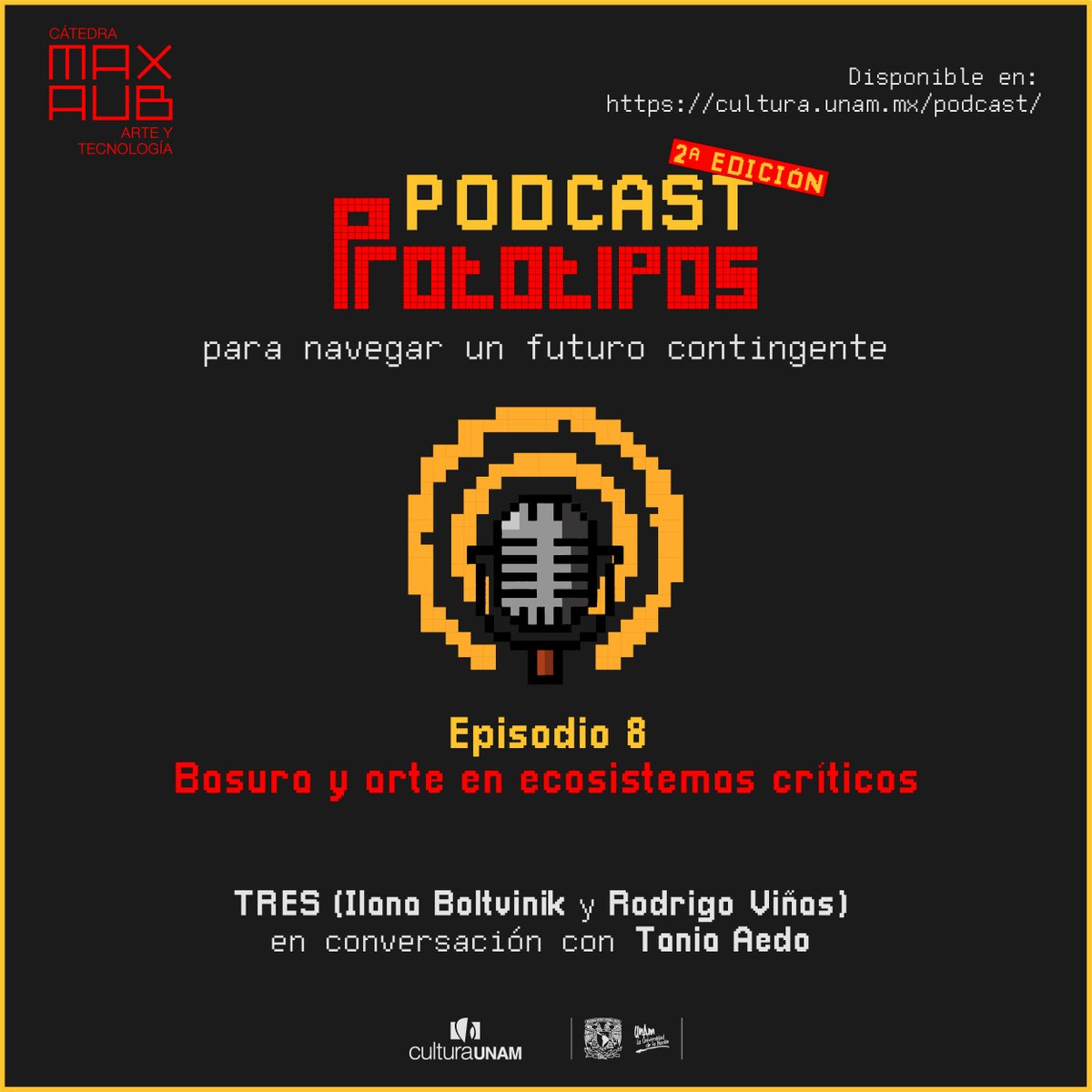 Basura y arte en ecosistemas críticos
con TRES, colectivo de investigación y producción artística que se considera pepenador de ficciones materiales.
Ep 8 #PodcastCulturaUNAM Prototipos para navegar 
con <a href="/tania_ae/">tania aedo</a>, <a href="/IBoltvinik/">Ilana Boltvinik</a>, Rodrigo Viñas <a href="/araputsito/">Rodrigo Viñas M</a> 
🔊cultura.unam.mx/podcast/protot…