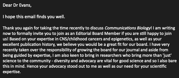 myron_evansPhD's tweet photo. Also this dropped.. excited to join the editorial board
@CommsBio
this year. Send over your stuff and I promise a fair review
looking at you #neuroonc #epigenetics #cnsdevelopment communities https://t.co/LeCnRviT9I