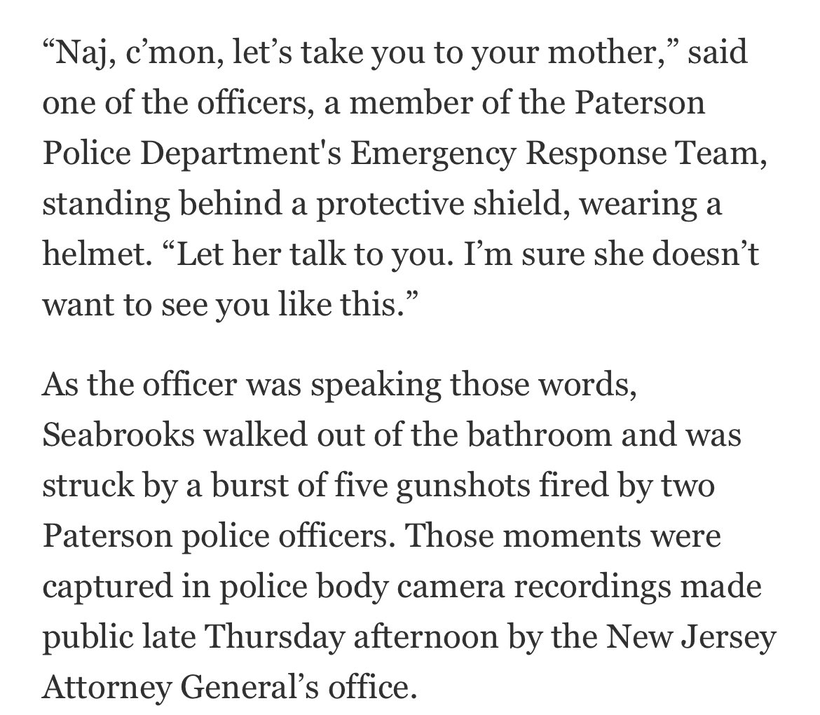 Police cajoled Najee Seabrooks to come out the bathroom then shot and killed him. #justice4Najee.