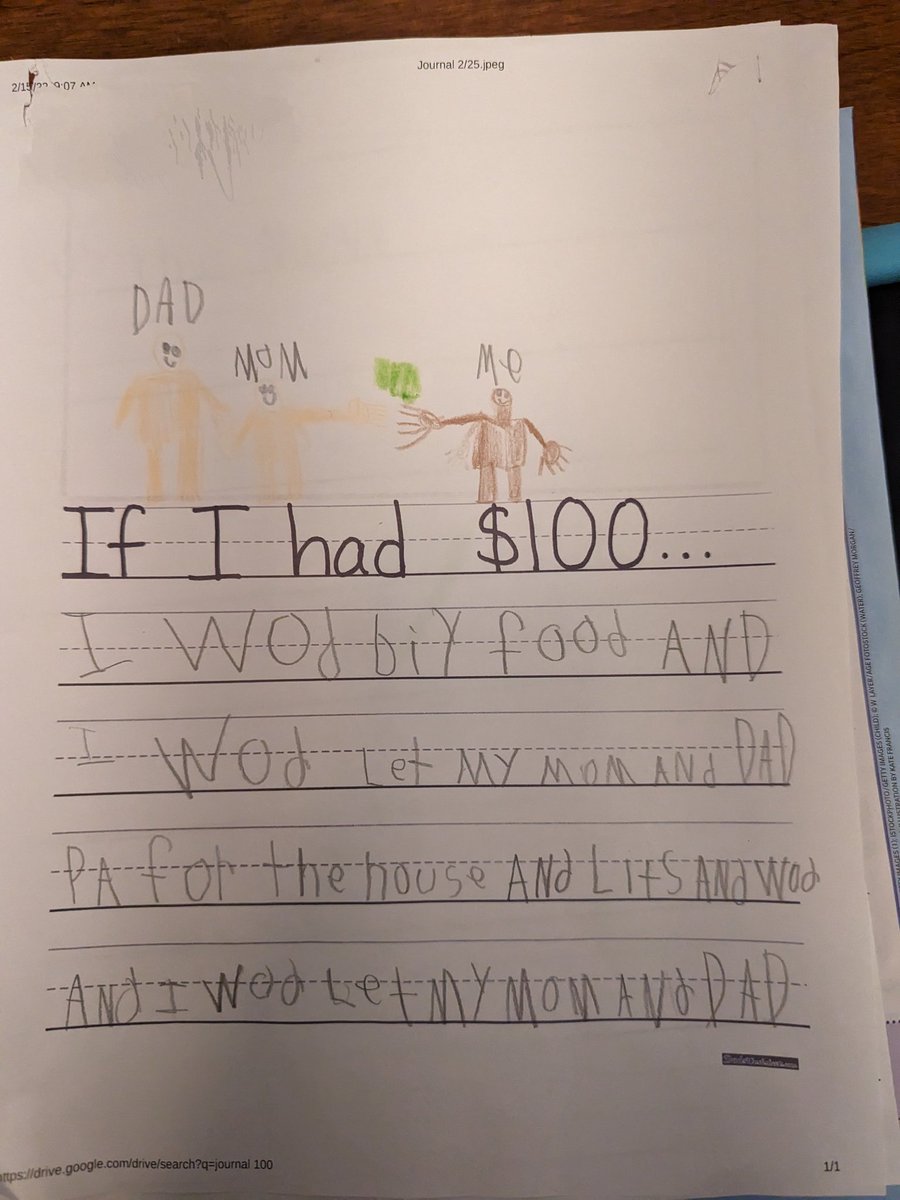 mei_johnson's tweet photo. "If I had $100 I would buy food and I would let my Mom and Dad pay for the house and lights and...[repeats]."

We explained the concept of bills and  what a mortgage is and I told him average amounts of some monthly utilities.

And he wants to help. ❤️🥹

#Eckmancito #age7 https://t.co/XbcgP5hOaz