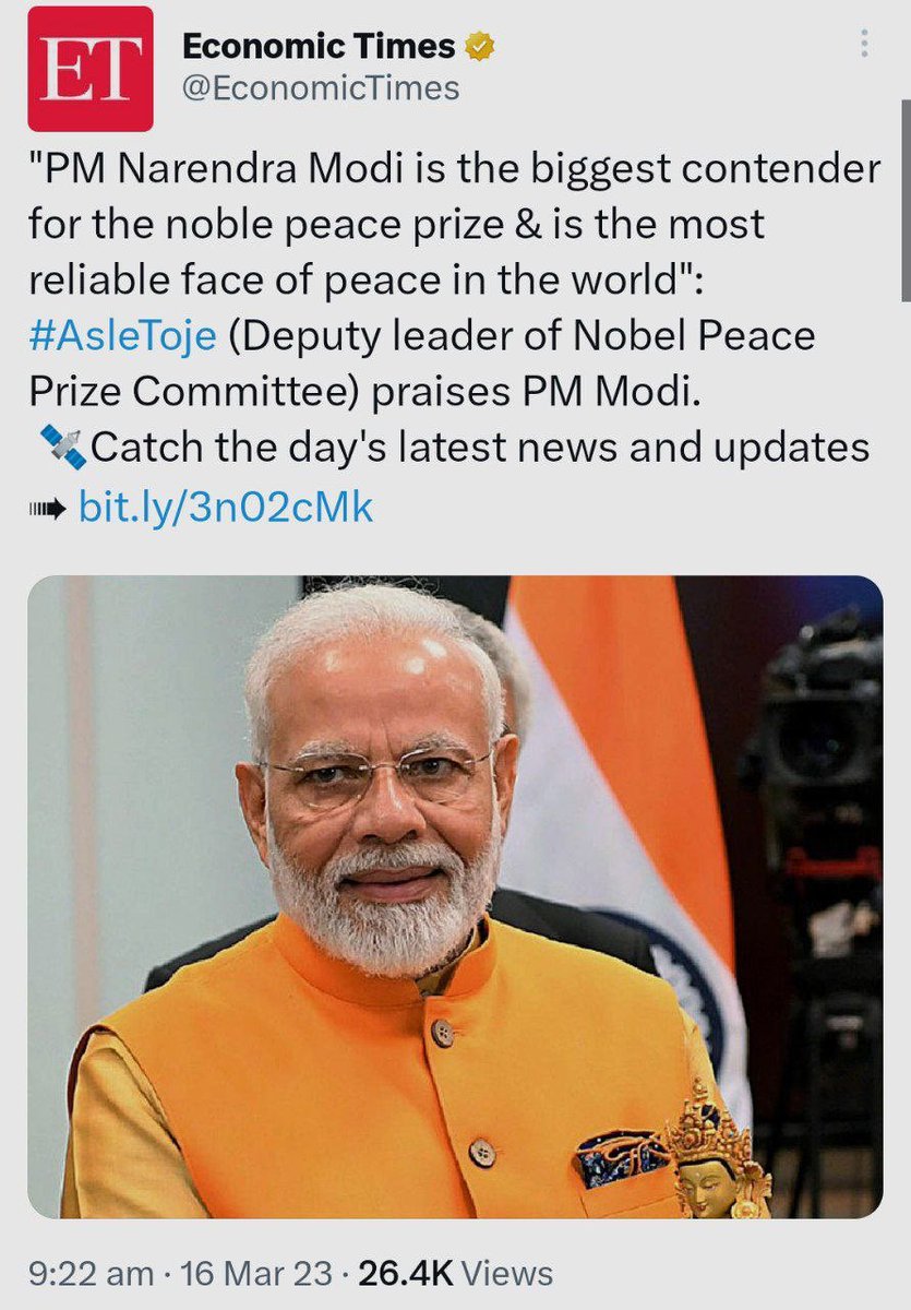 AkshayBRS's tweet photo. History repeats itself, but in such great disguise that we never detect the resemblance until the damage is done

#NobelPeacePrize #FakendraModi https://t.co/BKenNGWQjf