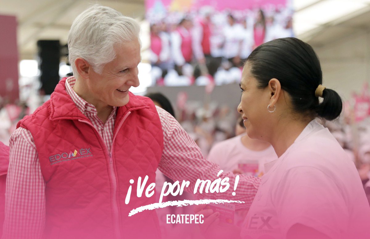 Hoy el #SalarioRosa está llegando a 700 mil mujeres mexiquenses de los 125 municipios, cambiándoles la vida a ellas y a sus familias, así lo dio a conocer el Gobernador <a href="/alfredodelmazo/">Alfredo Del Mazo</a> durante la entrega de tarjetas de este programa en #Ecatepec.