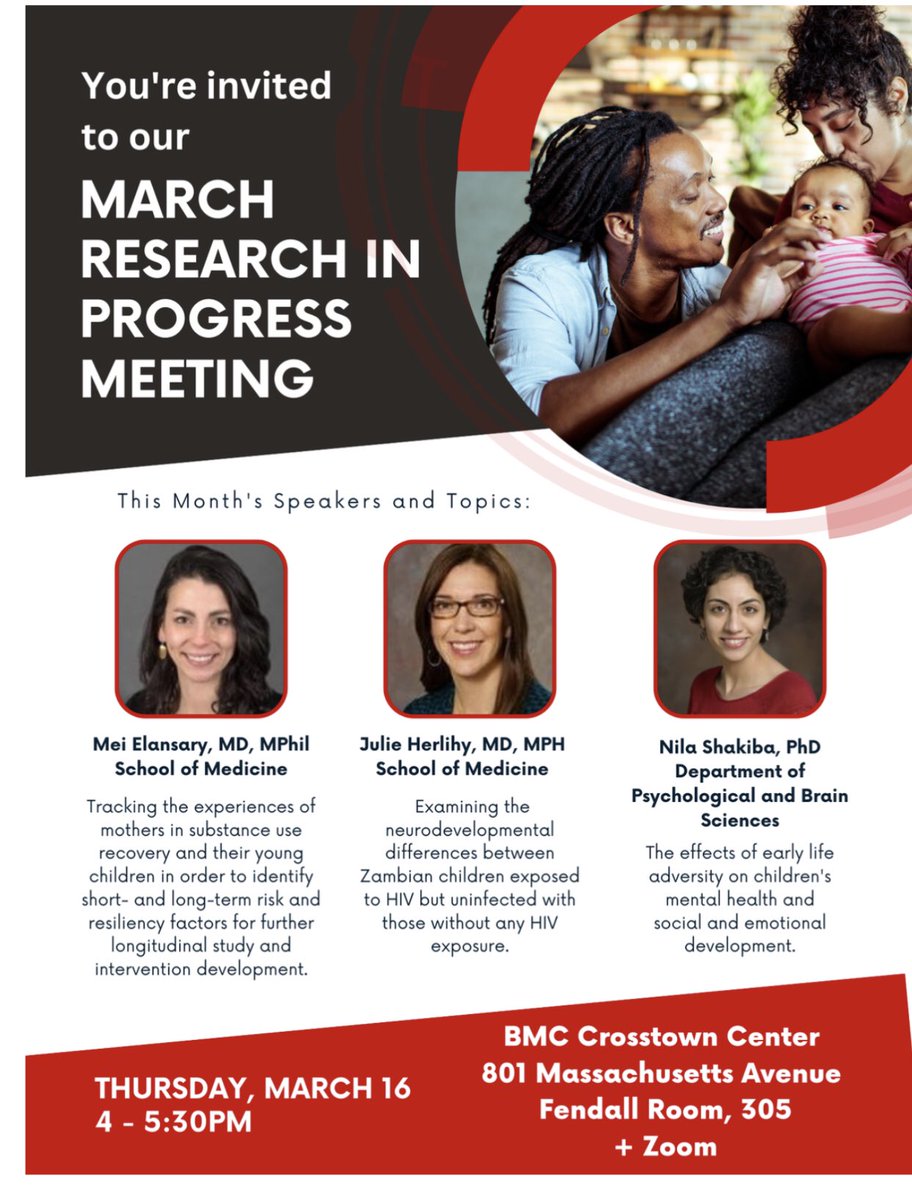 Grateful to share our work in progress with colleagues working on early childhood across BU! <a href="/BUMedicine/">Boston U Chobanian & Avedisian School of Medicine</a> <a href="/BostonUResearch/">Office of Research, Boston University</a>