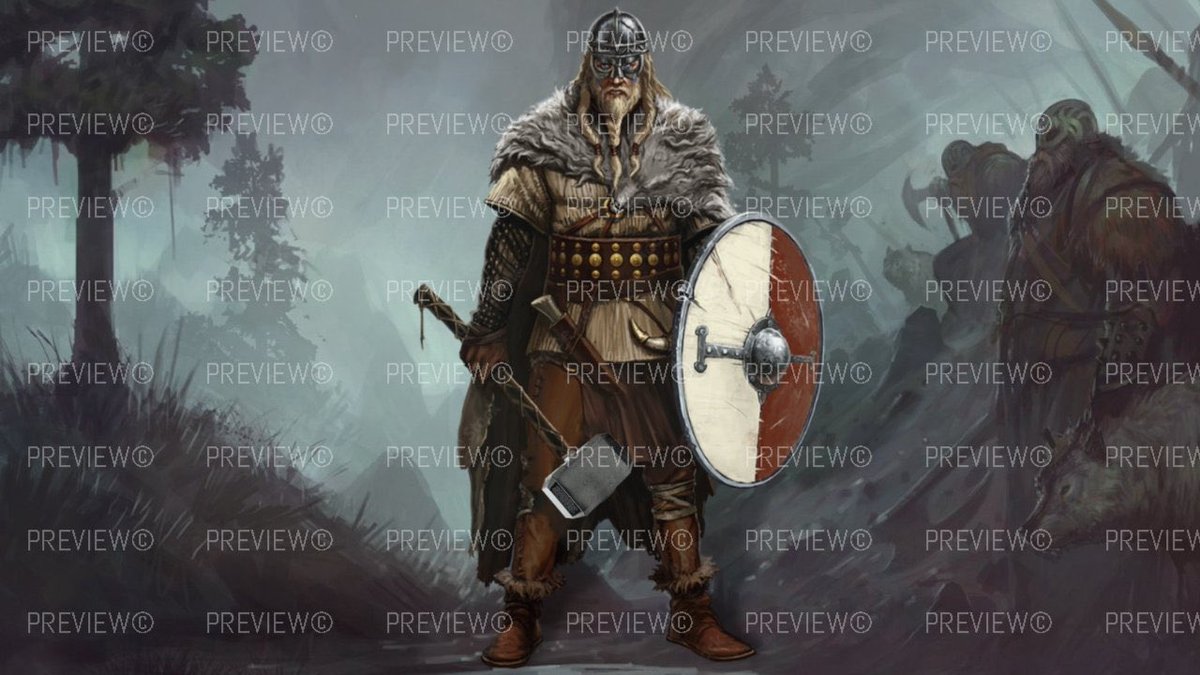 unkagames's tweet image. Drum roll please 🥁🥁
Say hello to your three classes available in my Viking rpg! Created by the amazing @LillymeyersLily 1/2