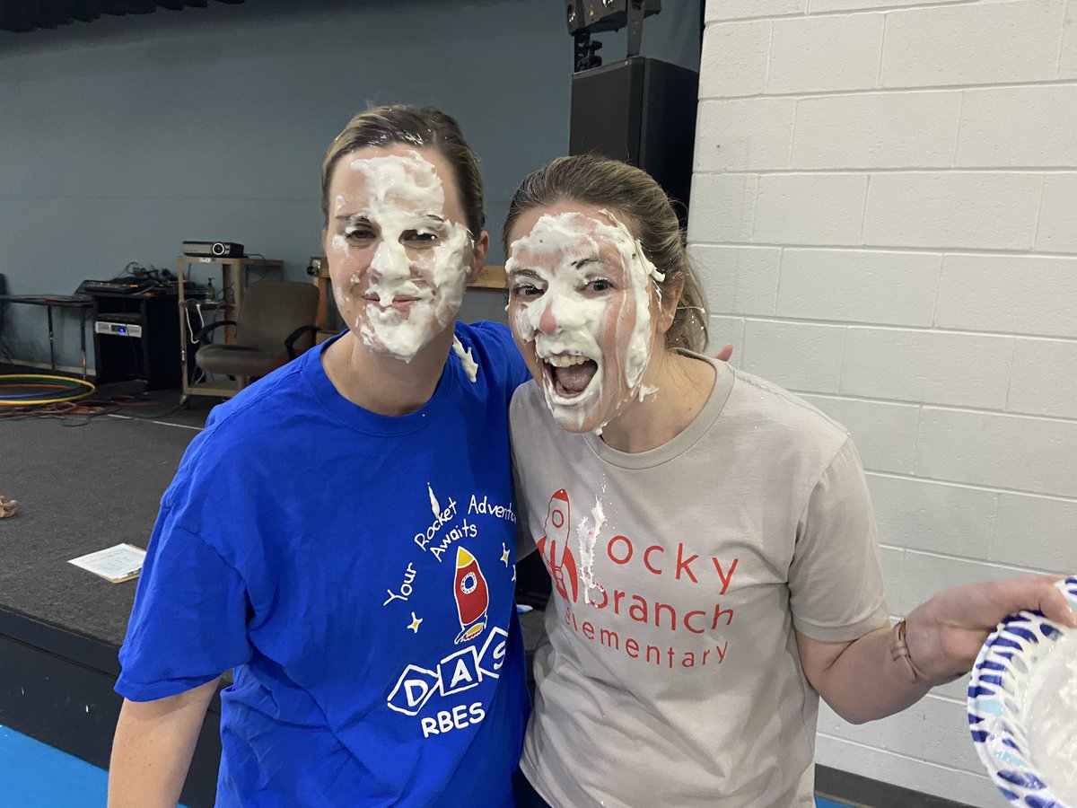 RBESRockets's tweet image. Thank YOU for helping us reach our spring fundraiser goals! We celebrated by using our new outdoor equipment, having extra recess, &amp;amp; then we topped it off with pies in the face! Indoor recess carts will be arriving soon! #springfundraiser #elementaryschool