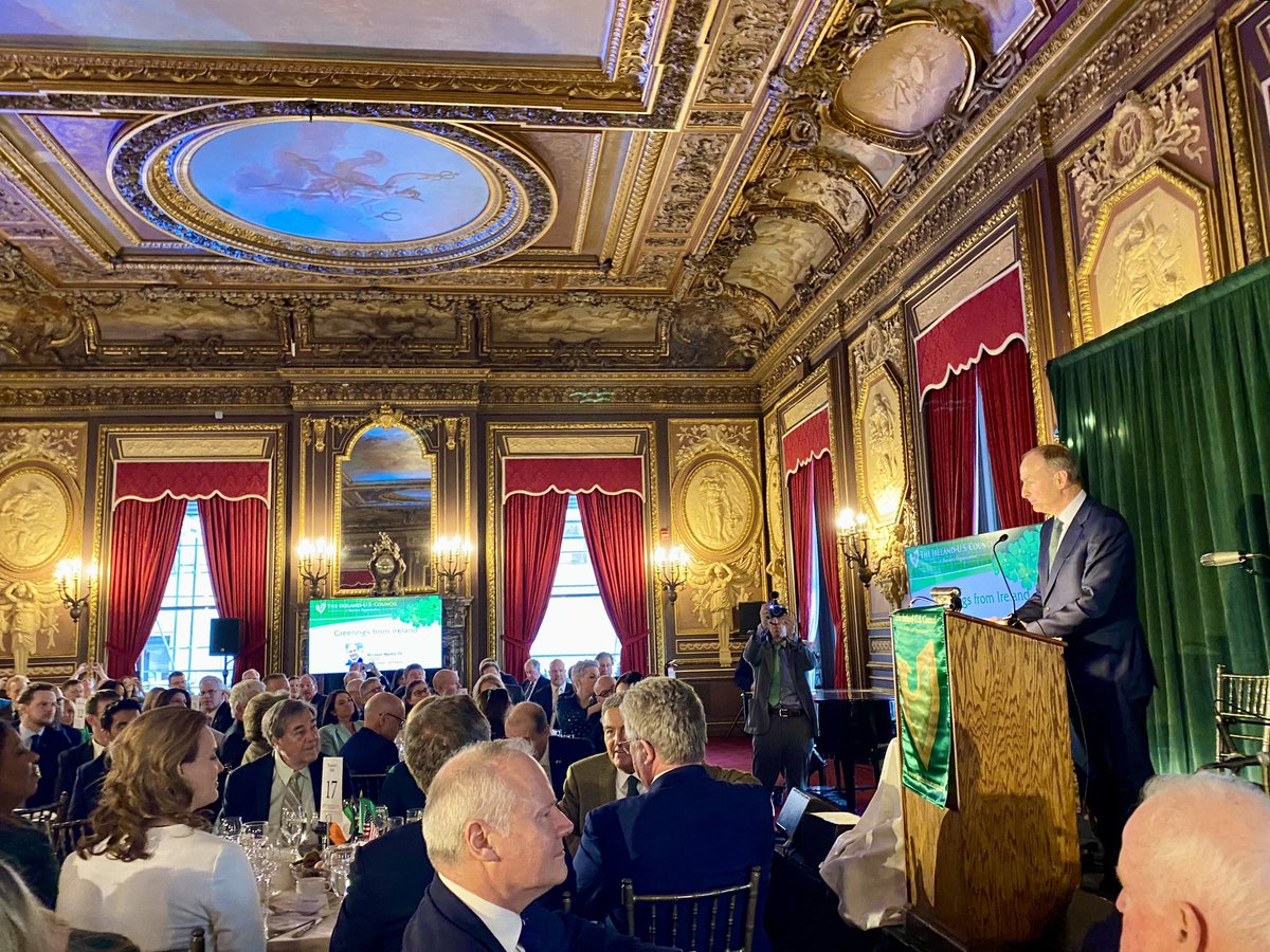 mauranolan's tweet photo. Wonderful start to St Patrick’s day celebrations @IREUSCouncil luncheon with @MichealMartinTD at the stunning Met Club NYC ! @TourismIreland @AerLingus #StPatricksDay2023 #metclub #irelanduscouncil #tanaiste #ThankYou https://t.co/RqIvvF2GpO