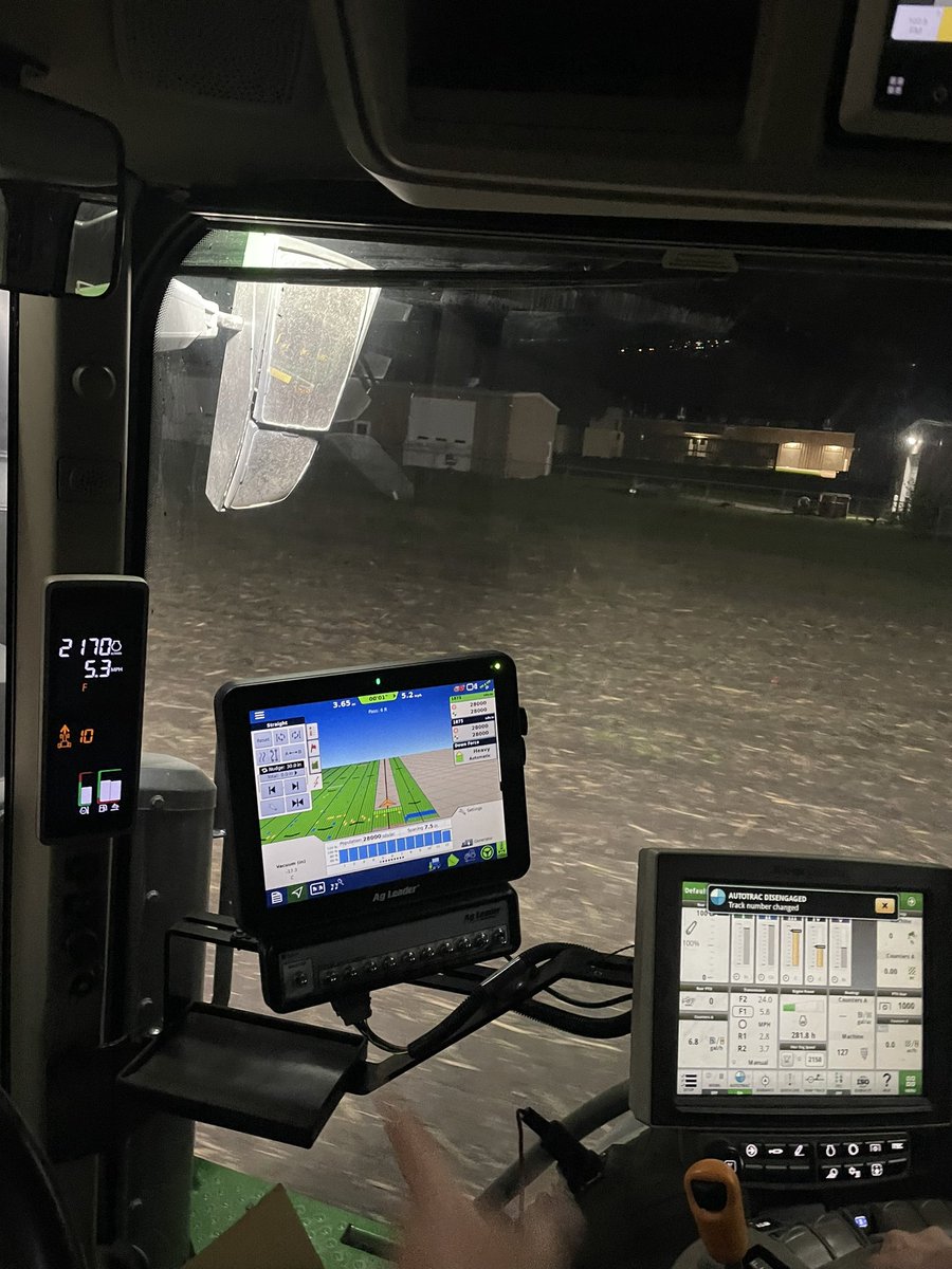 Dedication at its finest! Big shoutout to our crem member Chad Hajda for working tirelessly to plant corn late into the night and beat the rain today! #plant23 🌽