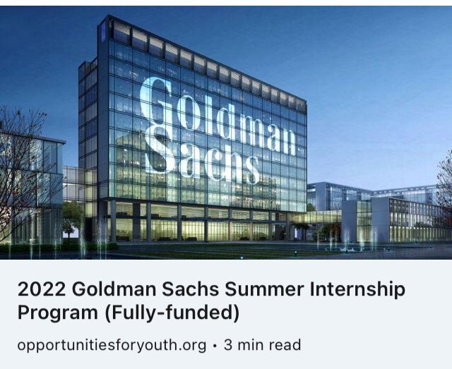 opportunitiesfy's tweet photo. 📢 It’s time! Applications are now open for the Goldman Sachs 2023 Summer Internship Program.
Apply today, and let's #MakeThingsPossible together ⬇️
https://t.co/GO2340pRan
#careers #career #internships #internship #summerinternship #hiring #recruitment #recruiting #job https://t.co/OYfACoUIPw