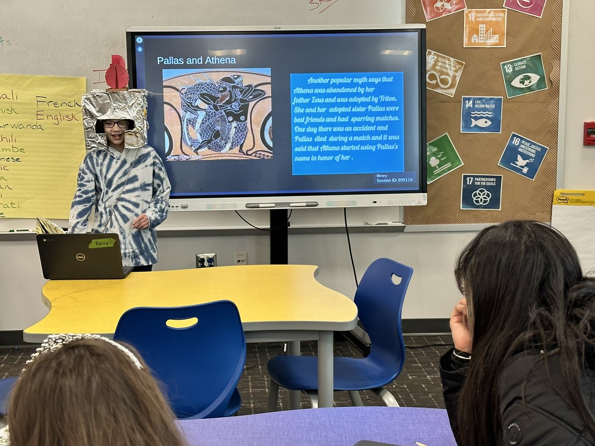 Amy_BakerLMS's tweet photo. The #geniushour presentations began today with the 5th grade enrichment Ss. 3D designed grappling hook, Morris code, upcycling & Greek mythology. #alwaysamazed @WilkersonElem #jcpslibraries @JCPS_LMS #jcpsdigin @JCPSDigIn @geniushour #moretocome https://t.co/FNlPlXhmMX
