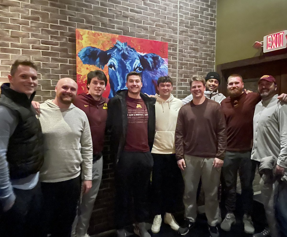 Andrew Sowder (@andrewsowdercr) on Twitter photo Enjoyed getting dinner with the <a href="/GopherFootball/">Minnesota Football</a> TEs aka Big Bodies! These guys have a had an elite winter working in the weight room and on the field. Next up: Spring Ball #BigBodies #RTB Enjoyed getting dinner with the <a href="/GopherFootball/">Minnesota Football</a> TEs aka Big Bodies! These guys have a had an elite winter working in the weight room and on the field. Next up: Spring Ball #BigBodies #RTB