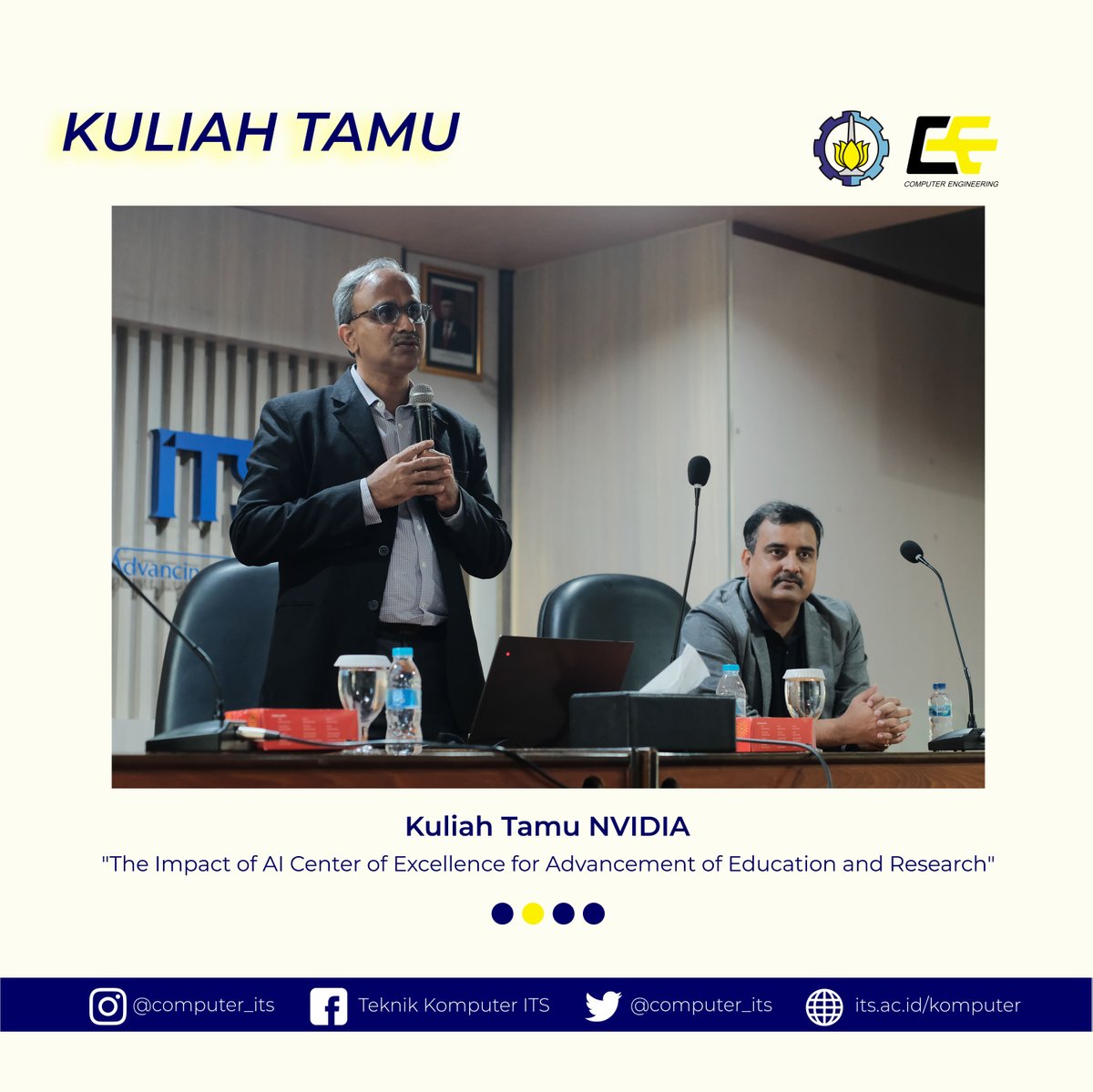 computer_its's tweet photo. Pada hari Selasa, 14 Februari 2023, dilaksanakan sebuah kuliah umum dengan tema "The Impact of AI Center of Excellence for Advancement of Education and Research". https://t.co/iqOGehHZs4