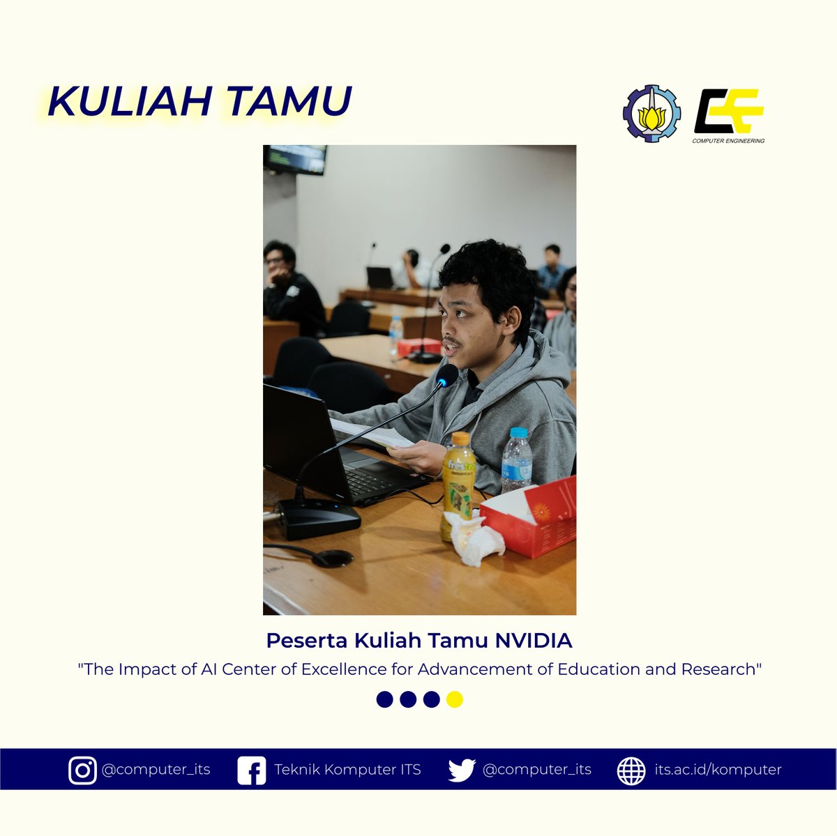 Pada hari Selasa, 14 Februari 2023, dilaksanakan sebuah kuliah umum dengan tema "The Impact of AI Center of Excellence for Advancement of Education and Research".