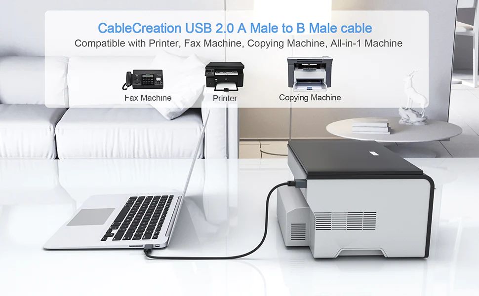 CableCreation's tweet image. Durable USB Printer Cable USB A to USB B Cord
Immediately connect your laptop to the printer without any tedious setting steps.

For more info:
cablecreation.com/products/usb-p…

#usb #printercable #usba #usbb #cord #connector #laptop #printer