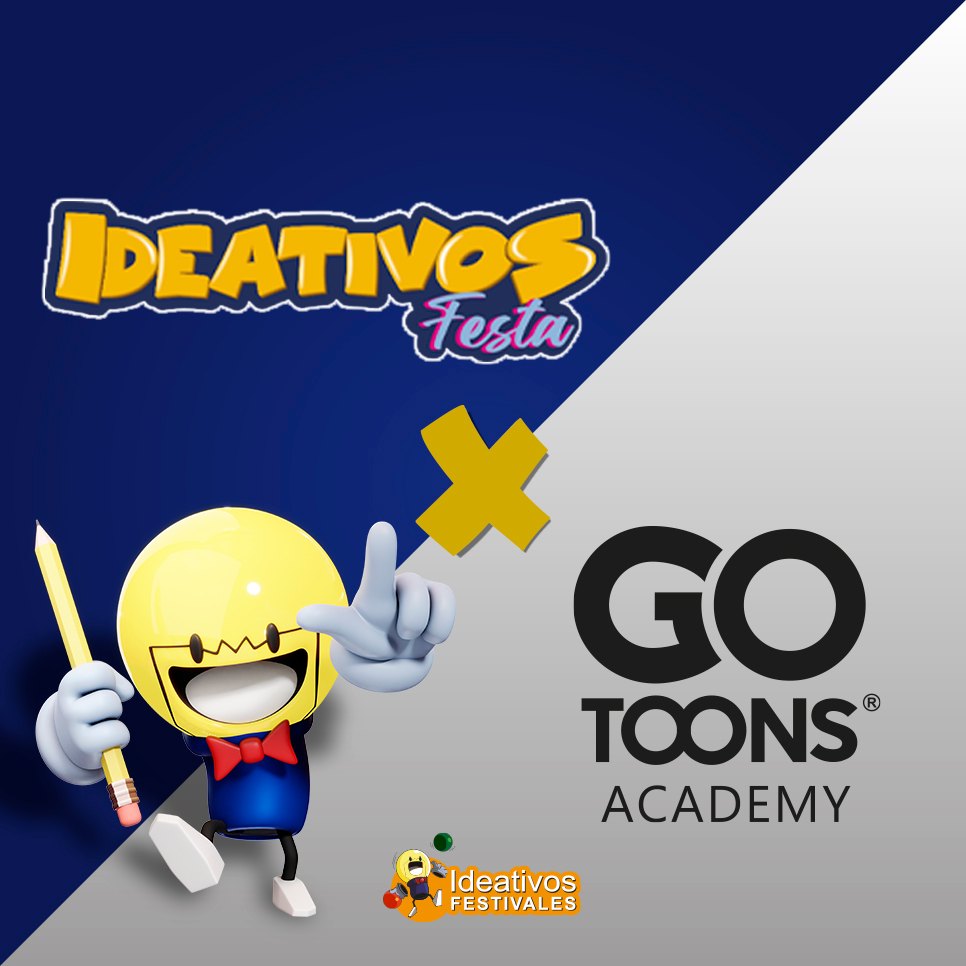 Nos complace anunciar la alianza entre @gotoonsacademy su presencia aumentará la experiencia en la 2da edición de #IdeativosFesta 
Estamos entusiasmados de agregarlo a nuestro equipo; mantente atento a nuestras redes oficiales.
Tendremos grandes noticias que anunciar muy pronto🥳