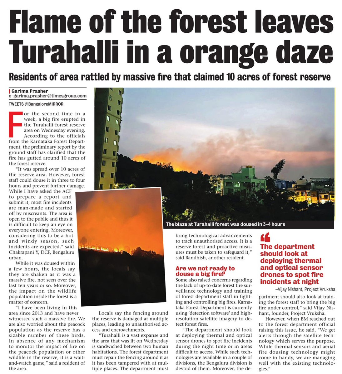 VajapeyamSriva1's tweet photo. After western ghsts the land mafia reached bengaluru &amp; trying to make money by promoting real estate when @dipika_bajpai was DCF she did wonderful job by fencing whole forest area after her transfer no other DCF ready to safeguard the turahalli forest very sorry state of affairs https://t.co/3aXQANDUfK