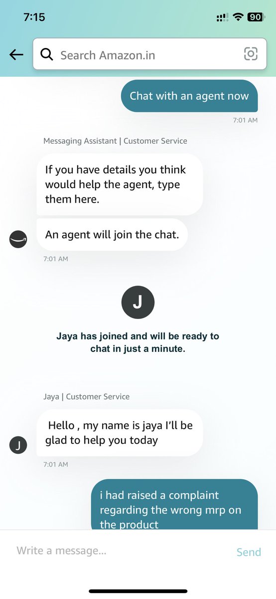 nimeel009's tweet photo. @amazonIN @jagograhakjago @JeffBezos @PTI_News look how amazon responds to the complaints. selling products higher than MRP, not uploading cash balance in amazon pay…..1/2 https://t.co/mblrcGr43B