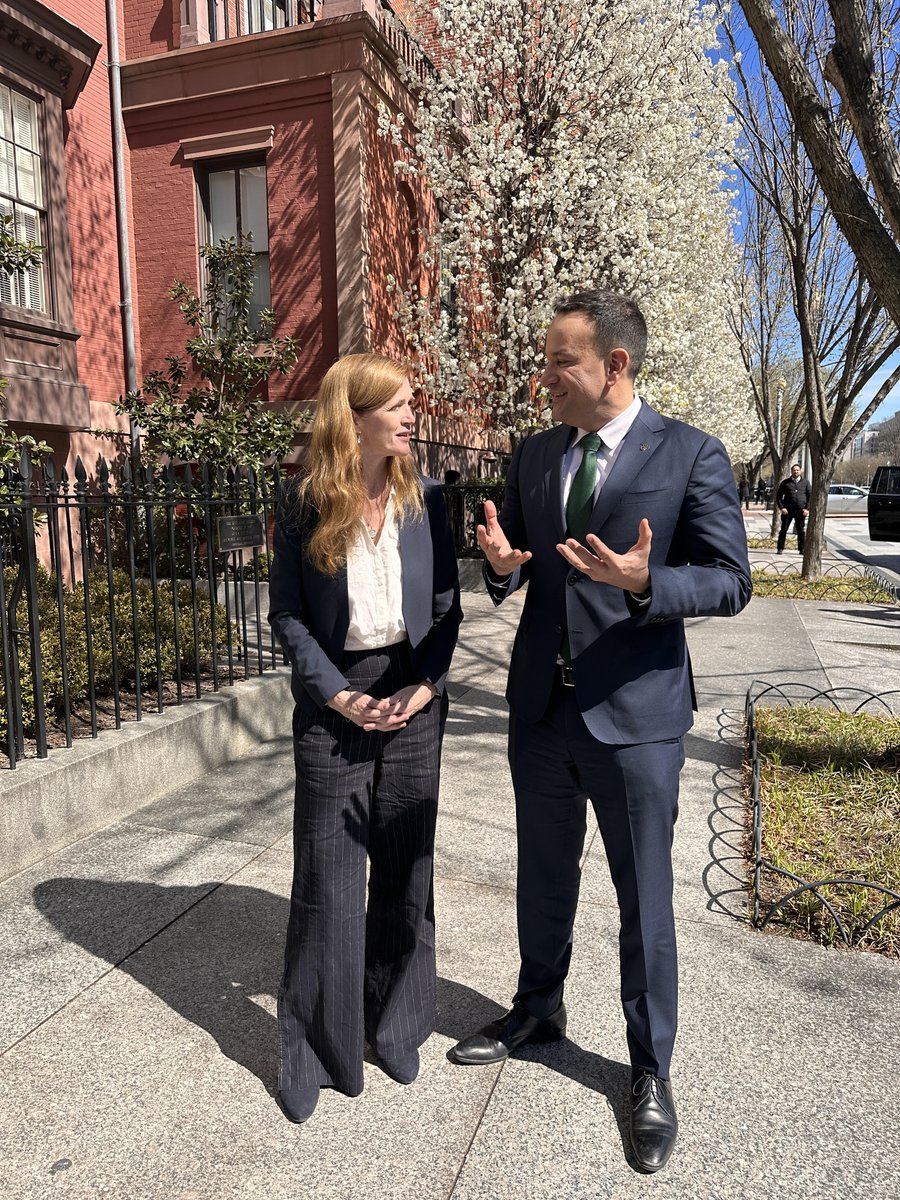 Can’t think of a country punching more above its weight than 🇮🇪, which—in keeping w/ the desire of the Irish never to see others suffer famine—is doing so much to fight hunger in Africa today. Great to see Taoiseach @LeoVaradkar to discuss all @USAID & @Irish_Aid can do together.