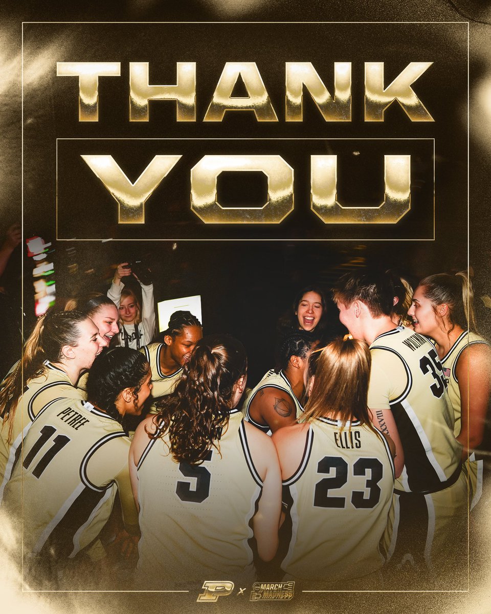 PurdueWBB's tweet photo. From the squad that got us back into the dance,

Thank you for everything Boiler Nation! https://t.co/cSZmd3ppQ8