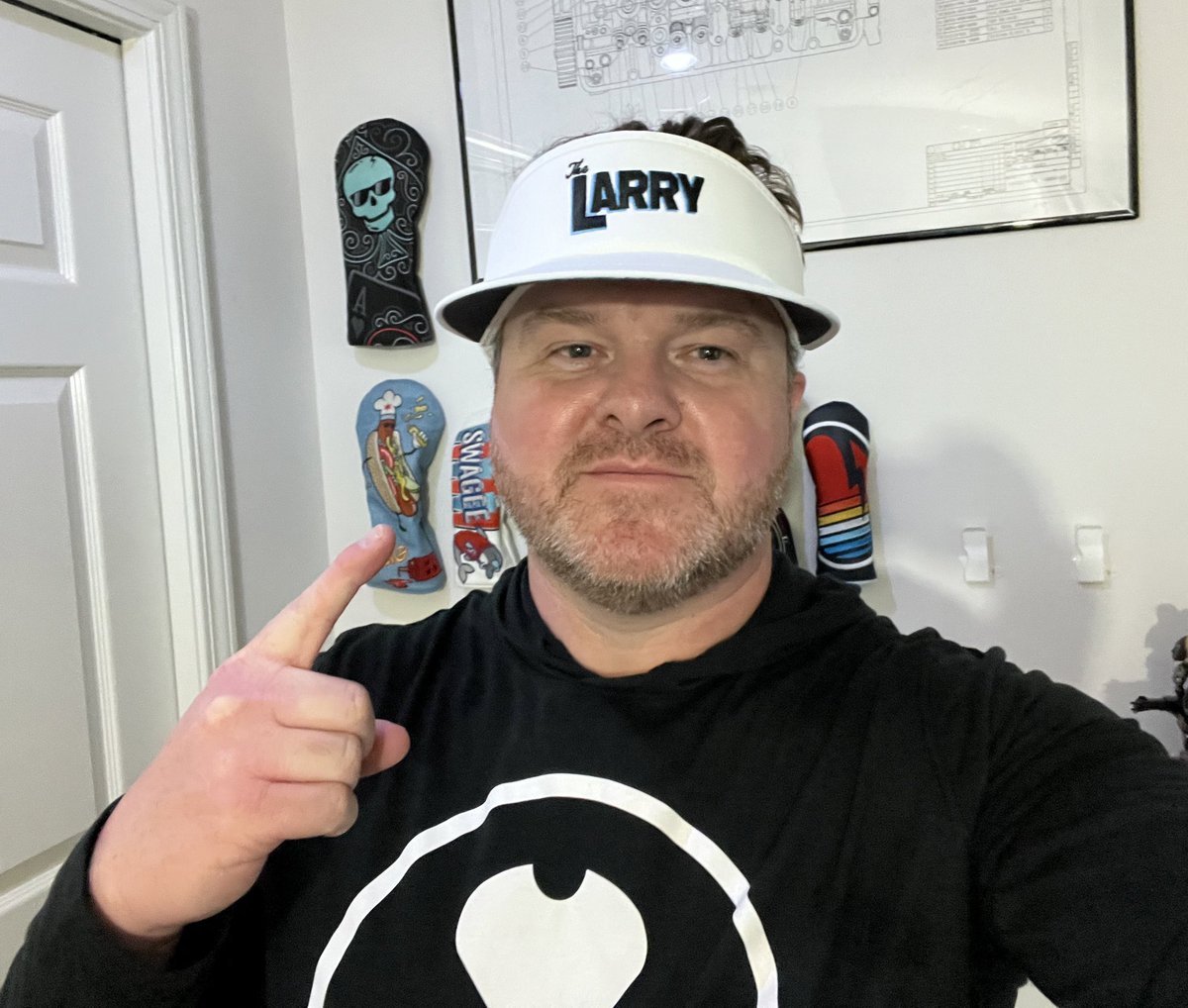 brian_parks_'s tweet image. Thx to @thesleezyman and @ColtKnost on The Larry visor ⛳️🔥#labgolf #hatchgolf #swaggolf