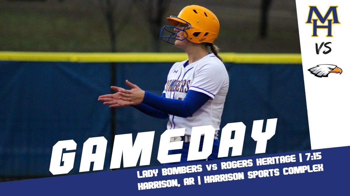 MHSoftball_'s tweet photo. Opening the Ozarks Softball Classic!

🆚: Rogers Heritage War Eagles

📍: Harrison Sports Complex

⌚️: 7:15

#OneBomber https://t.co/Ds0nViI582