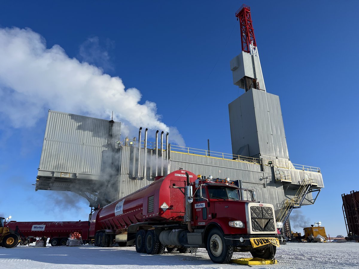 88EnergyLtd's tweet photo. Drilling is progressing at our Hickory-1 exploration well. Take a look at the Nordic Calista’s Rig 2 in action as we continue our initial surface hole drilling down to 3,500 feet.

$88E $EEENF #alaska https://t.co/kTMaoM5eW0