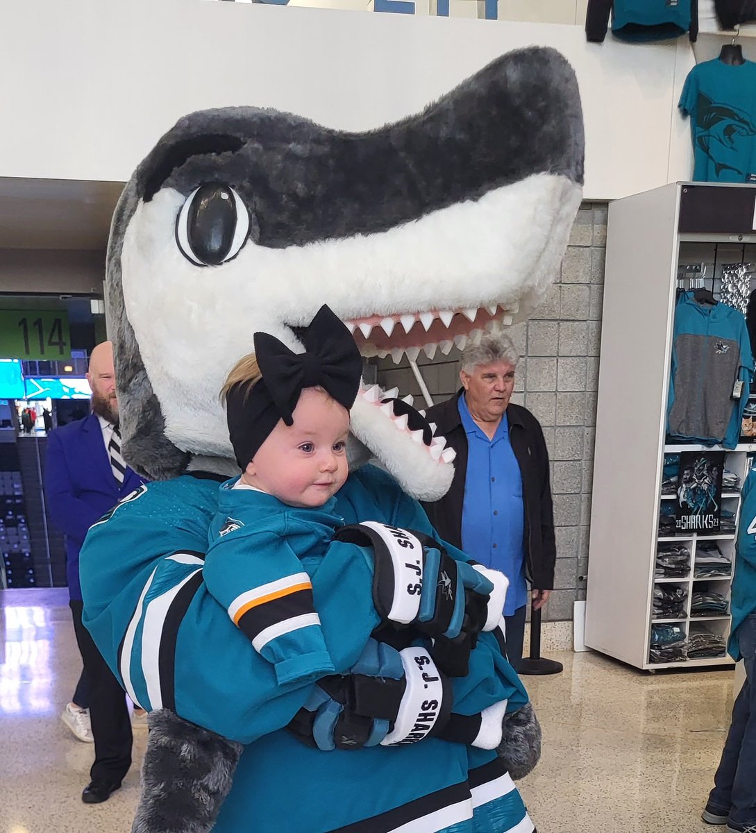 Another little fan of #SharksTerritory.  Tonight's fan is eight months old!