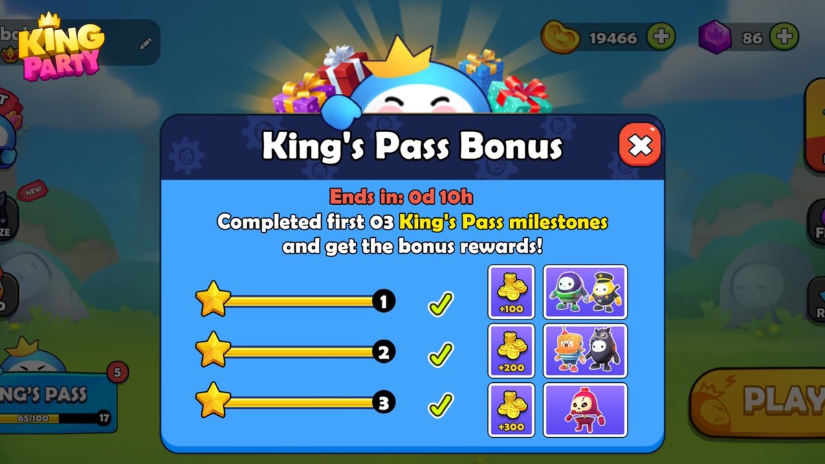 socialkingparty's tweet photo. 📣 Kick-off event: KING'S PASS BONUS
Try to gain as much Star ⭐️ as possible and level up your King's Pass.
⏰00H March 17th - 00H April 1st
Don't miss any chance to win this game 🔥🔥
#gamemobile #kingparty #javascript https://t.co/CUxF6n0iWF