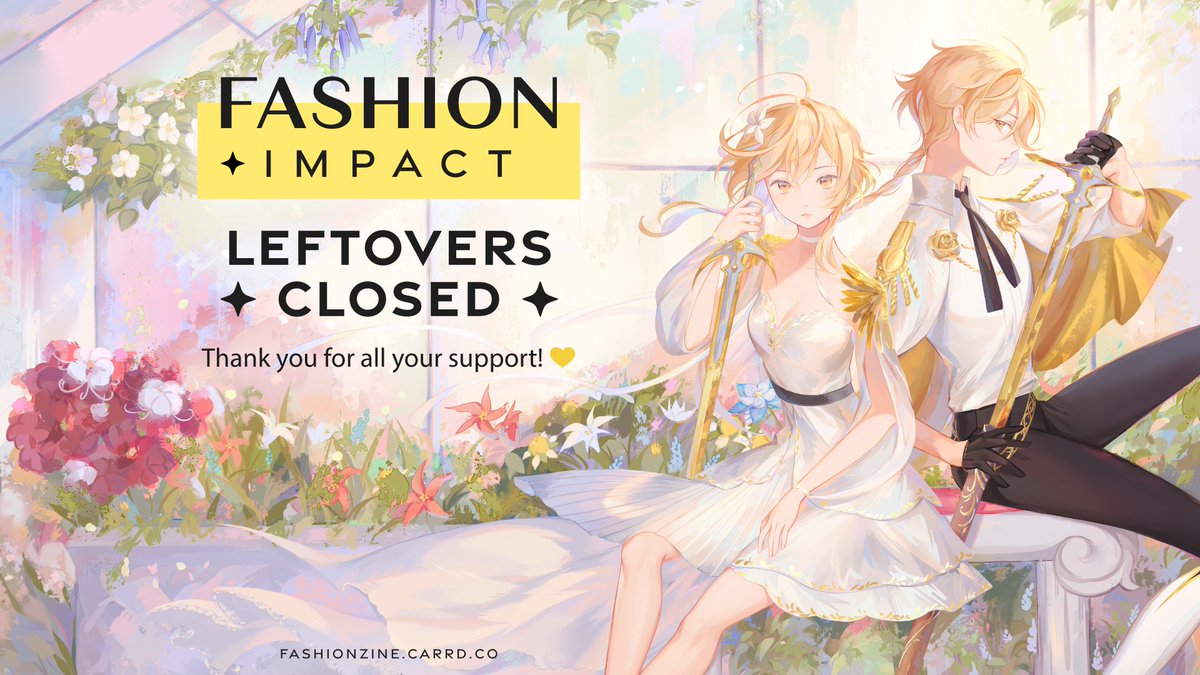 ✦ LEFTOVERS CLOSED! ✦

Thank you for your support!✨ If you ordered a bundle or merch, please be on the lookout for tracking information in your inbox!

Thank you for the love you've shown this project for the past few years! If you have any questions, please email or DM us!💖