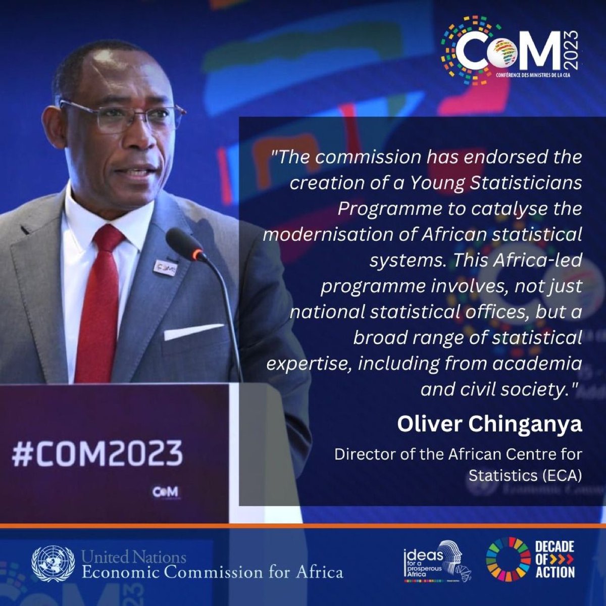 Takwimu YAS Official (@takwimuyas) on Twitter photo The Director of the African Center for Statistics, <a href="/OliverChinganya/">Oliver Chinganya</a> emphasizing the crucial role of #YAS in modernizing and transforming the statistical landscape in Africa.
#africa #statistics #development The Director of the African Center for Statistics, <a href="/OliverChinganya/">Oliver Chinganya</a> emphasizing the crucial role of #YAS in modernizing and transforming the statistical landscape in Africa.
#africa #statistics #development