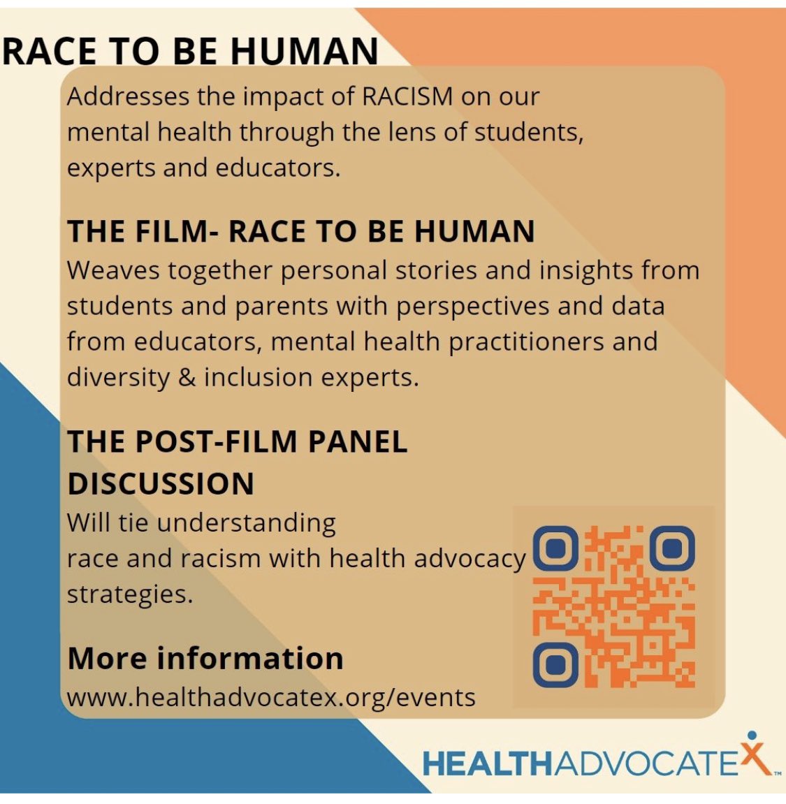 I am excited to join @HealthAdvocateX for their screening of RACE to be Human. More information will available in images below

Will you join us?

Register at bit.ly/Race2Bh327

@PublicHealth @national_pain #DisabilityTwitter #MedTwitter #PatientCare #HealthAdvocacy
1/