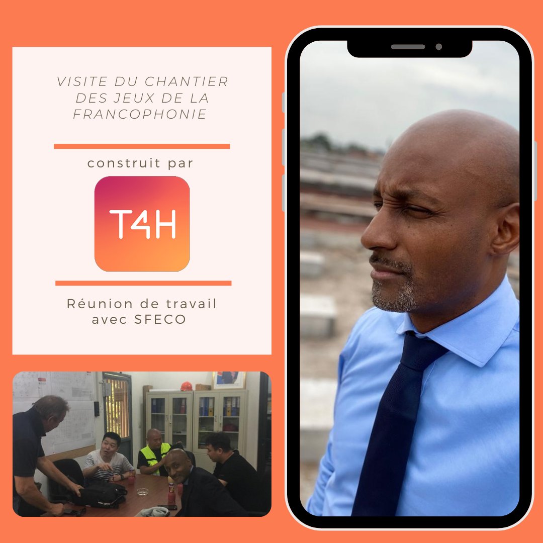 T4Humanity's tweet photo. 16 Mars 2023 - Visite du village des Jeux de la Francophonie construit par T4H en RDC. Pour connaître l'impact de l'action T4H, suivez vous et vous serez les premiers informés @T4Humanity  
#T4H #RDC #JeuxDeLaFrancophonie #Heritage #Construction #SFECO #CPHONE https://t.co/1Nps4PgEAF
