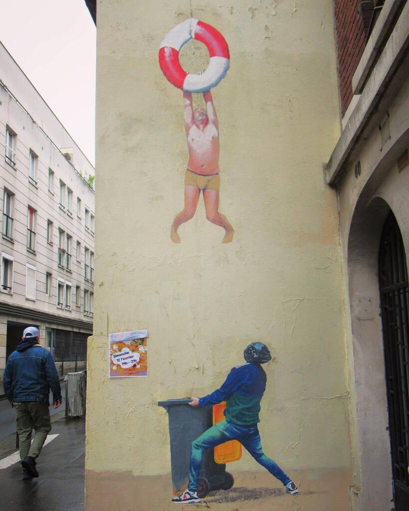 F_erre's tweet image. Just trying to hold on ... do you know the feeling ?
Another great #pasteupart work by @philippeherard and @murmurestreet 
.
#pasteup #paris #parisstreetart #streetartparis #streetart #muralart #muralparis #msaparis #parisjetaime #urbanart #urbanart_dail… instagr.am/p/Cp4c_TcIGuS/