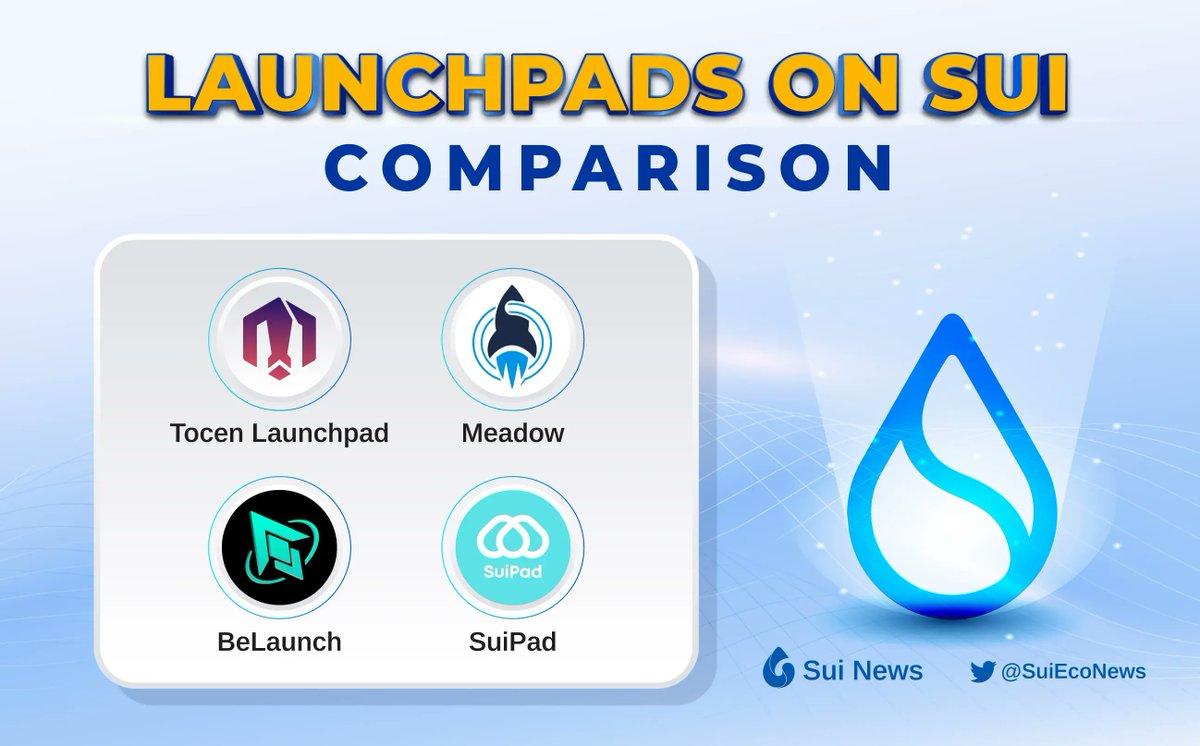 LAUNCHPAD ON <a href="/SuiNetwork/">Sui</a> COMPARISON! 🔥 

An overview of rising launchpads on <a href="/SuiNetwork/">Sui</a> 💧 

If you find this helpful, please leave a like and retweet! Also, follow us for the latest news from Sui 💧 

Information below ⬇️ 

(1/3)