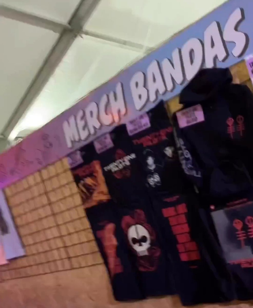 the twenty one pilots lollapalooza merch is giving blurryface era