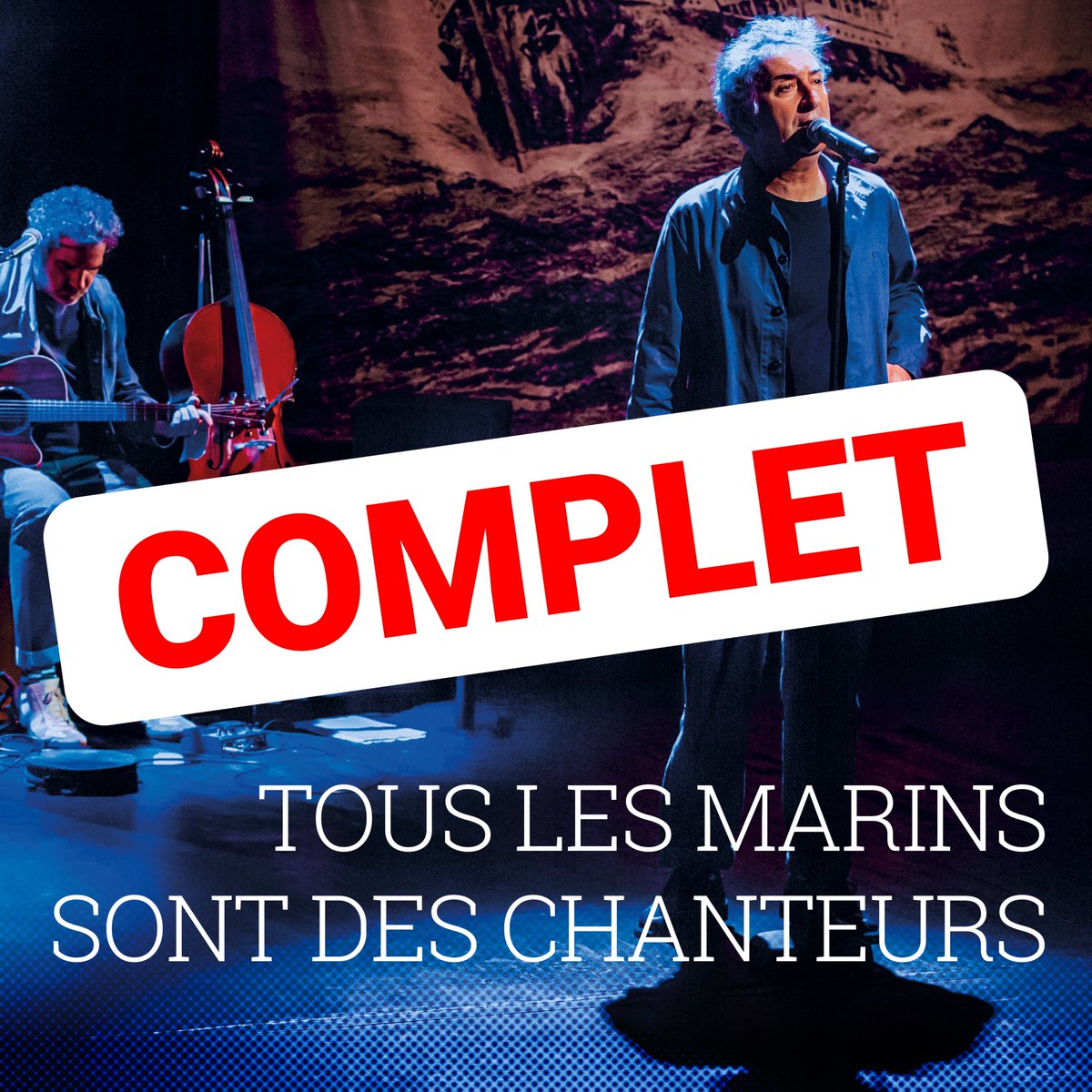 #TheatreDucourneau [COMPLET] François Morel et son joyeux équipage nous invitent à prendre le large avec un projet artistique qui ne manque pas de sel : Tous les marins sont des chanteurs... ce soir au théâtre de la <a href="/villeagen/">Ville d'Agen 🇫🇷🇪🇺🇺🇦</a> ! Avec la participation de l'Ensemble Vocal Oratorio.