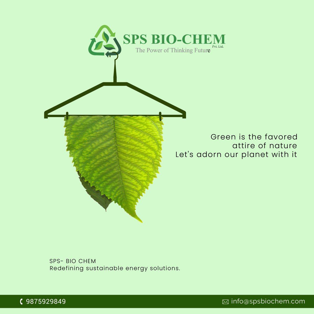 From our biochemical manufacturing processes to our dedication to Renewable Energy solutions, we're focused on reducing Carbon Emissions and promoting a Pollution-Free and Sustainable World for the coming generations. #renewableenergy #spsbiochem #rohitsingla #energyefficiency