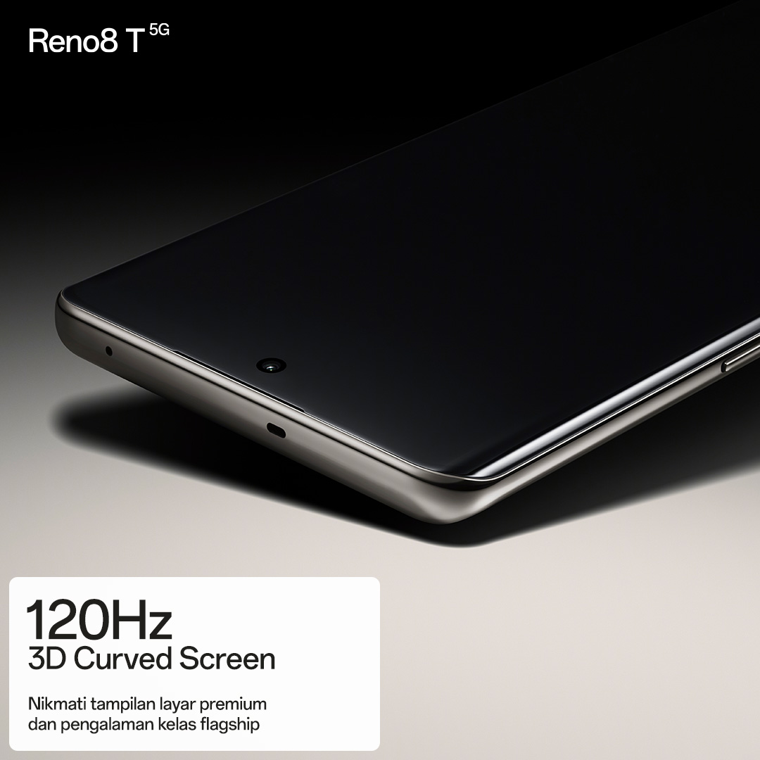 RudigerZaur's tweet photo. Mau tampil beda dan elegan dengan ponselmu? Layar 120Hz 3D Curved Screen di #OPPOReno8T5G akan membuatmu semakin percaya diri dan stylish! #ThePortraitExpert https://t.co/cczb6Slk1p