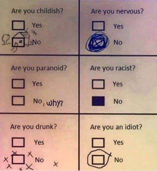 Are you...

#funny #childhood #childcare #nervous #paranoid #drunk #idiot #viral #test