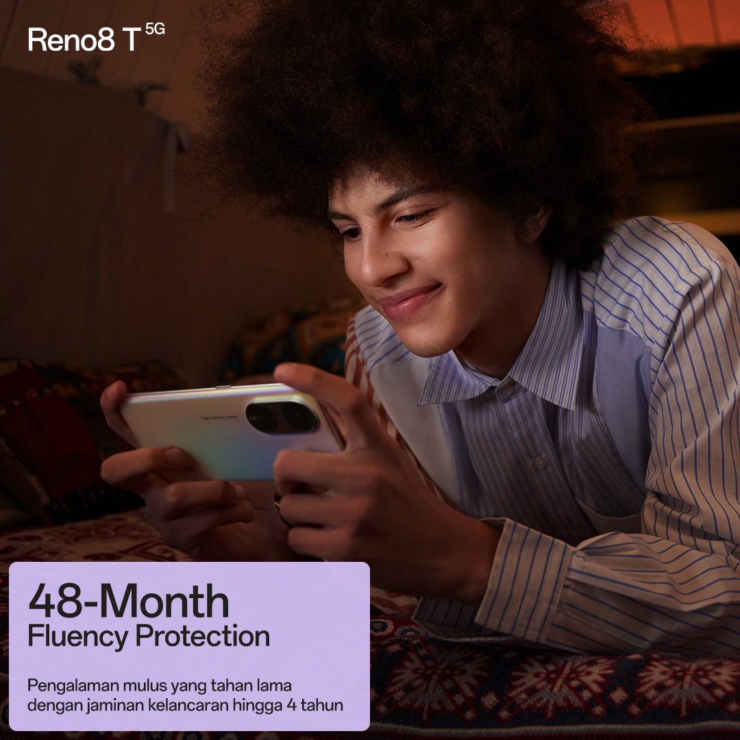 RudigerZaur's tweet photo. Jangan khawatir lagi soal kerusakan pada ponsel, karena #OPPOReno8T5G dilengkapi dengan 48-Month Fluency Protection. Aman dan nyaman! #ThePortraitExpert https://t.co/nHo274cPd7