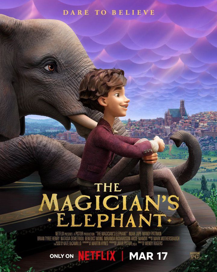 peackermedia's tweet photo. OTT Updates

Name: #themagicianselephant  
Language: #english 
Country: #us  
Channel: @netflix
Actor: #noahjupe #mandypatinkin #natasiademetriou  
Director: #wendyrogers     

#peacker #PeackerMedia #PeackerStudio #ottupdates #netflix #video #animation #fantasy #adventure #drama https://t.co/5IkiQPDIzU