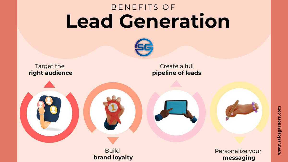 Benefits of Lead Generation.

Visit Us:- salesgarners.com

#SalesGarners

#LeadGeneration #businessgrowth #marketingstrategy #B2B #business #pipeline #brandloyalty #messaging #audience #user #serviceproviders #leads