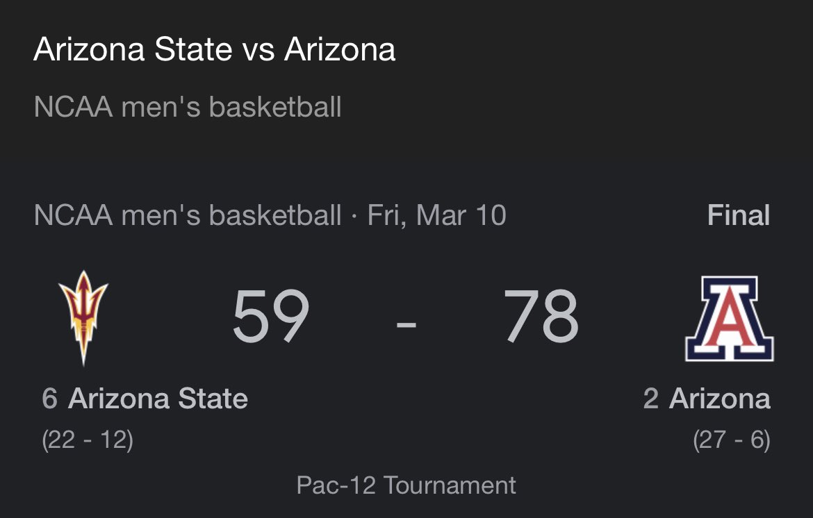 I swear, both teams in same state still can’t get along.. like wtf! 🤷🏽‍♀️ now ASU fans finally speaking up after getting their A$$ whipped almost 20 points like a weeks ago.. 😂👀 keep talking your shit & see what happens tonight!! 😂 #arizonacheck