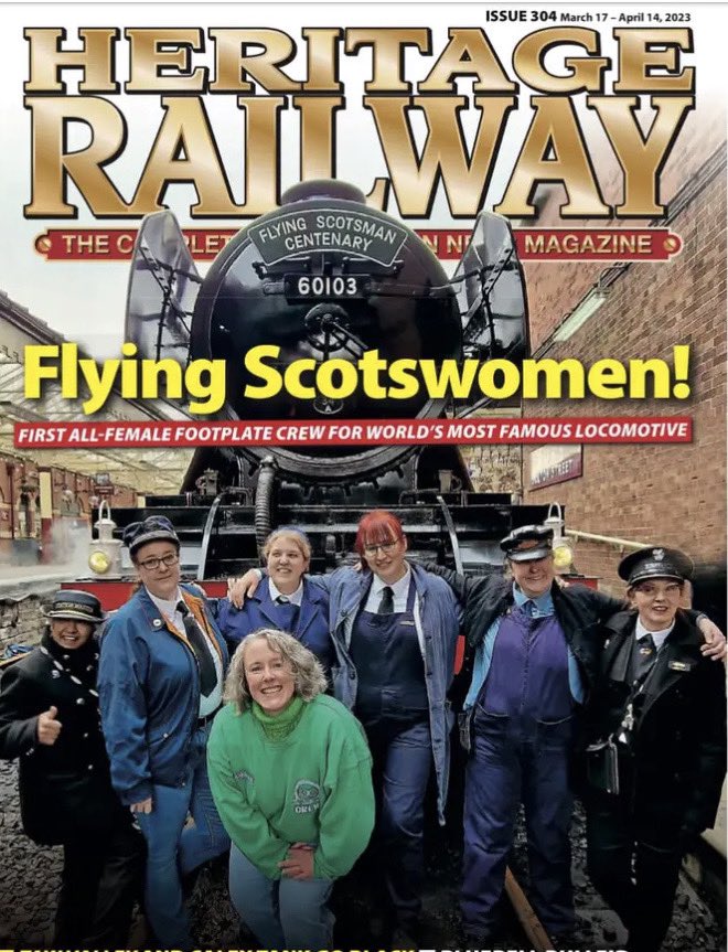 OMG. I can’t believe I’ve made it onto the front cover of a magazine. And surrounded by an inspirational group of women - the crew for Flying Scotsman on International Women’s Day at @eastlancsrly. What a thing.
#FlyingScotsman100 #InternationalWomansDay