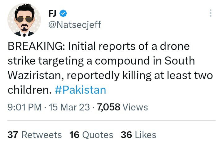 KhaOmm's tweet photo. Why this @Malala is not raising voice for two young Pukhtun children who were killed by #DroneAttack in Waziristan??
Being a puppy of her Masters she will never condemn nor utter a word for her #Pushtuns !
Shame on you!
#MalalaYousafzai you are puppet of the West!
#DroneAttack https://t.co/czCErxkJJP