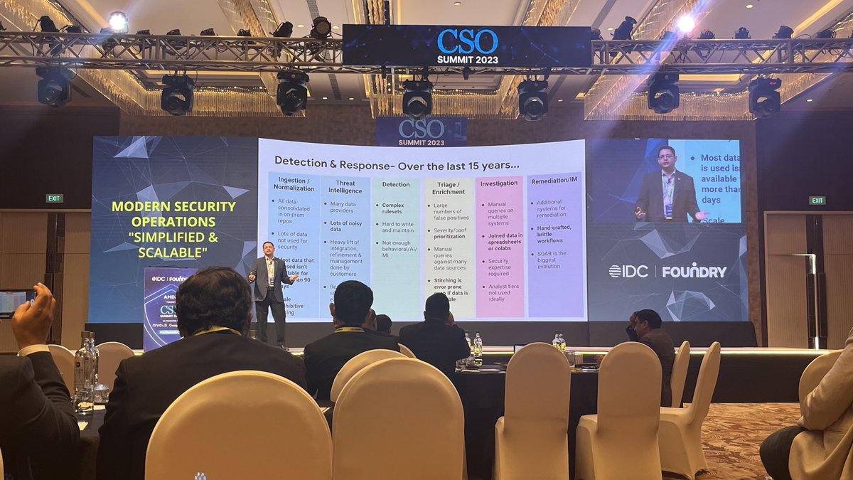 Nantharam's tweet image. Modern security operations “Simplified &amp;amp; Scalable”
#CSOSummit2023