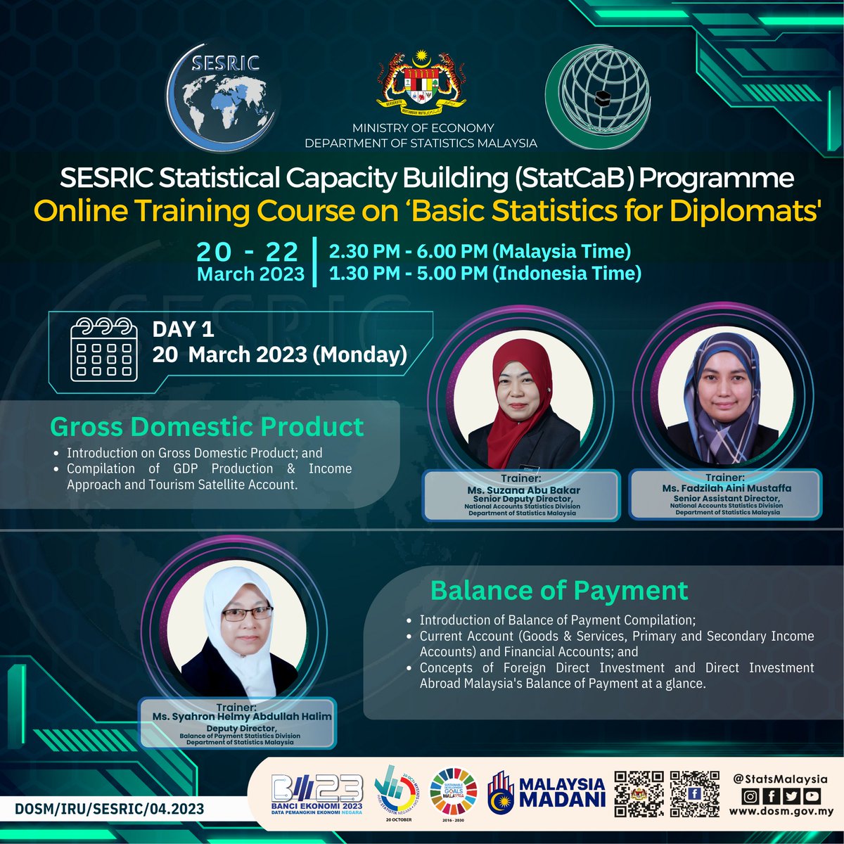 DOSM on Twitter "📊 (DAY 1) SESRIC Statistical Capacity Building