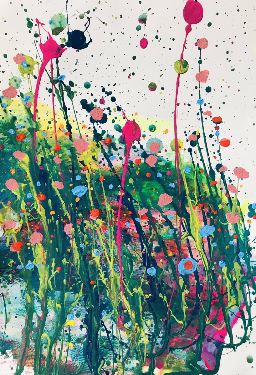 「新作展「Colors in the Garden」はじまりました。 に随時、作品」|ナカムラクニオ Kunio Nakamuraのイラスト