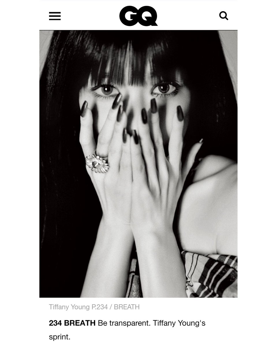 TiffanyProjects's tweet photo. GQ Korea April Issue Table Of Contents

P.234 BREATH Be transparent. Tiffany Young's sprint.
https://t.co/dQzQtpVbKh

#TiffanyYoung #티파니영 #티파니 #young1 #GQKorea https://t.co/Jw7onjdTy7