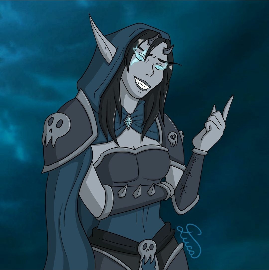 lucatielle's tweet photo. @eurephora My only OC that I've never drawn a proper picture of.
A loyal follower of Lich King Arthas who doesn't accept Bolvar as her Lich King
The undead highborne, who experimented with Fel magic and after many years was ressurected as "The Death Ranger"
Thank you for this opportunity 💙 https://t.co/xhDLpOoHqc