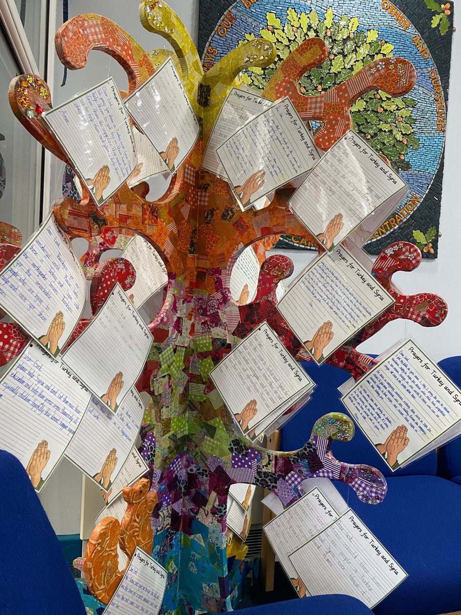 StAnnsRainhill's tweet photo. Next time you are in the entrance, take a moment to read the prayers children wrote following the earthquakes - beautiful. #PrayerTree ๐๐ปโ๏ธ @the3saints @NW_LP https://t.co/I9Qbepaq5J